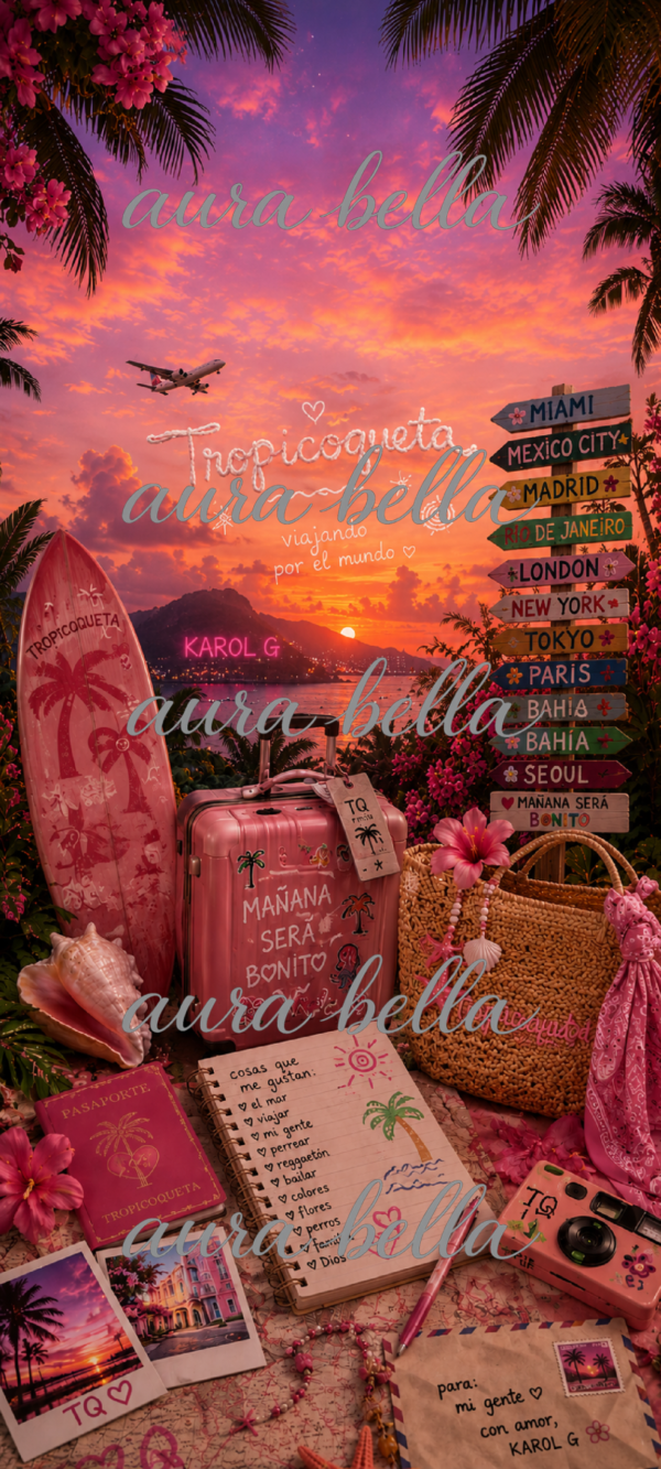 viajandowatermark Tropicoqueta playa Wallpaper