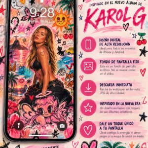 💗 Fondo de Pantalla Inspirado en Karol G – Sueños Tropicales 🌴🦋✨